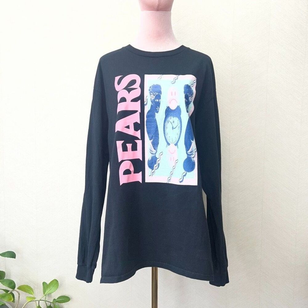 Gildan Ultra Cotton PEARS "Cynical Serene" Longsleeve Graphic Tee Mens Size L